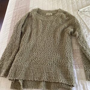Green popcorn sweater